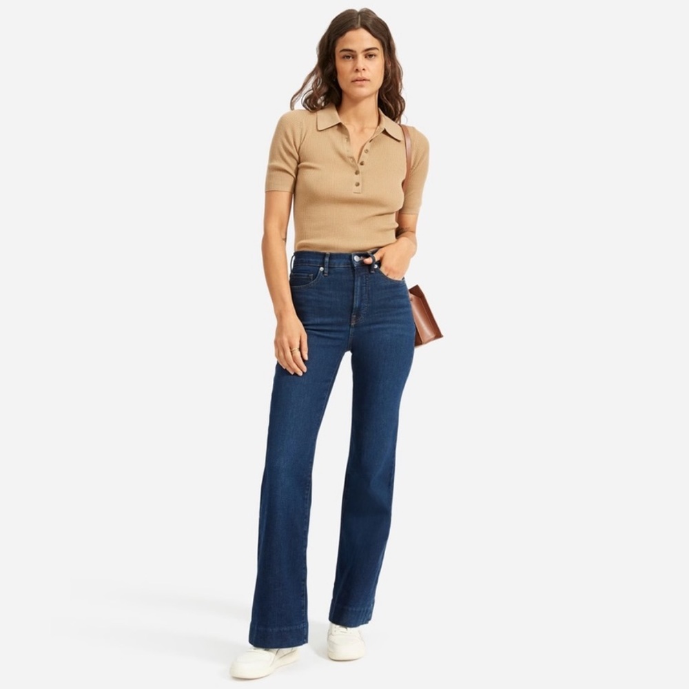 Everlane The Modern Flare Jean in Dark Wash, Size 26